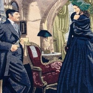 GONE WITH THE WIND Paris Hat Tapestry Blanket Rug Wall Hanging 70x54